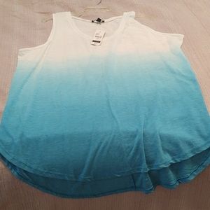 LB blu/wht ombre tee 18/20 NWT